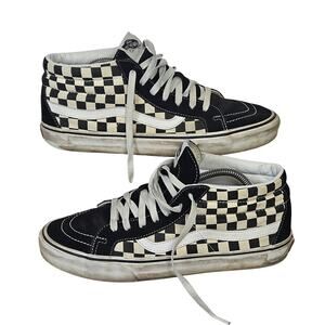 VANS Off the Wall Sk8-Mid Mid Top Checkered Size Men's 10.5 / Women's 12